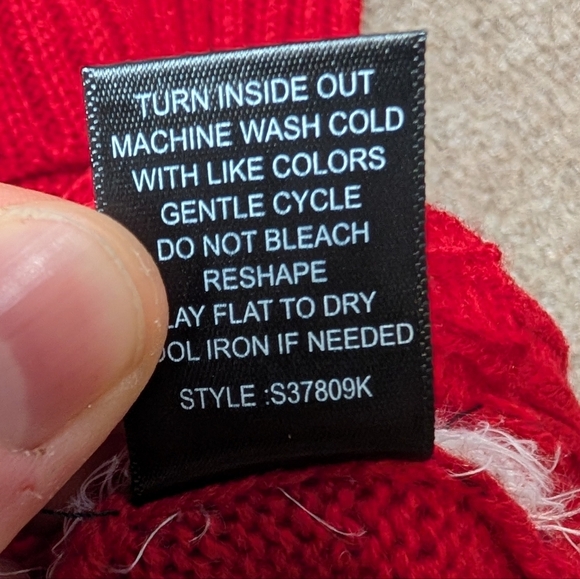 United States Sweaters Red Christmas Holiday Ugly Sweater Tunic Penguins Large - Picture 5 of 8